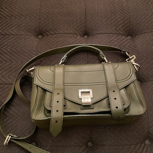 Proenza Schouler PS1 medium Olive Green crossbody - Picture 8 of 9
